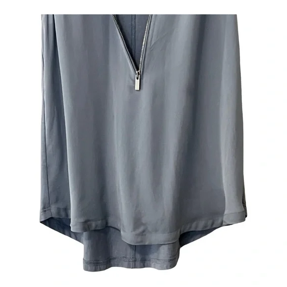 The Kooples Sport Silk Sleeveless Half Zip Front Women’s top Blue - Picture 7 of 15